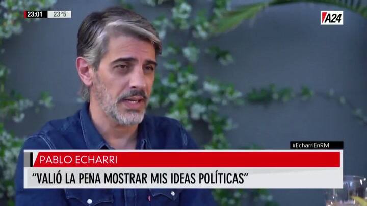Pablo Echarri explicó qué lo motivó a exponer sus ideas sobre la política - Fuente: A24