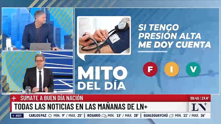 Como darse cuenta cuando tenemos la presion alta segun Jorge Tartaglione