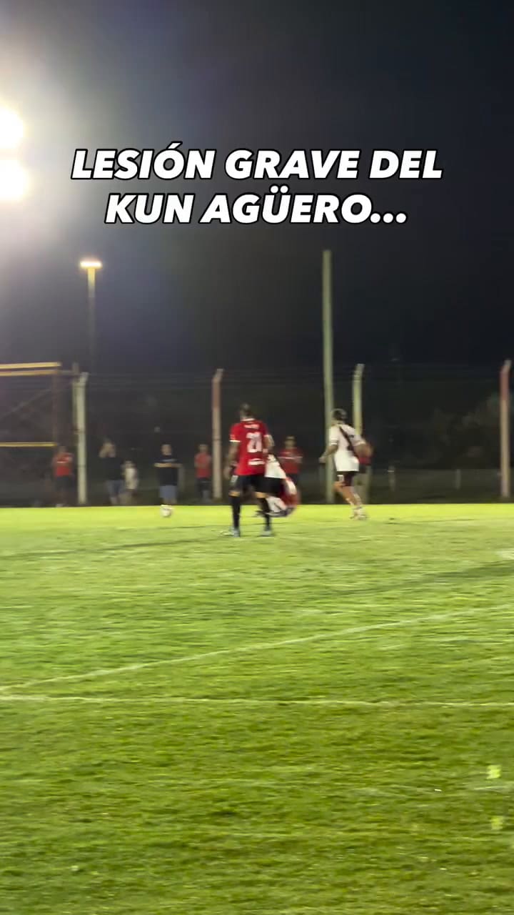El momento de la lesión del Kun Agüero