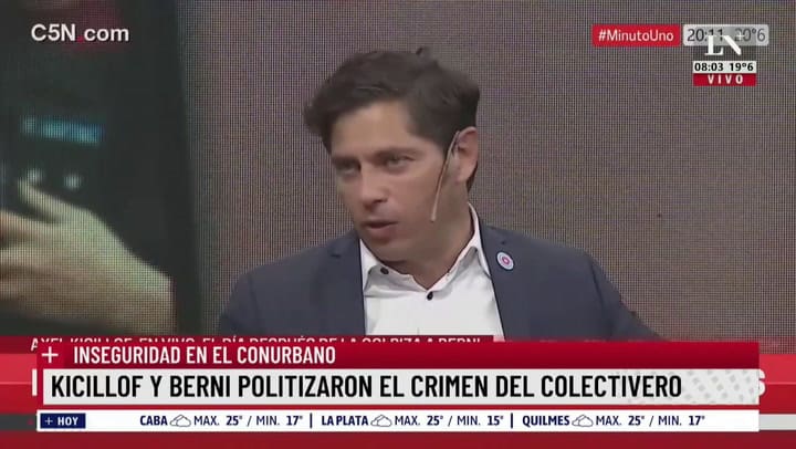 Kicillof y Berni politizaron el crimen del colectivero