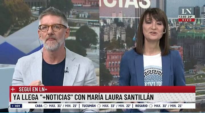 Pase Luis Novaresio y María Laura Santillán