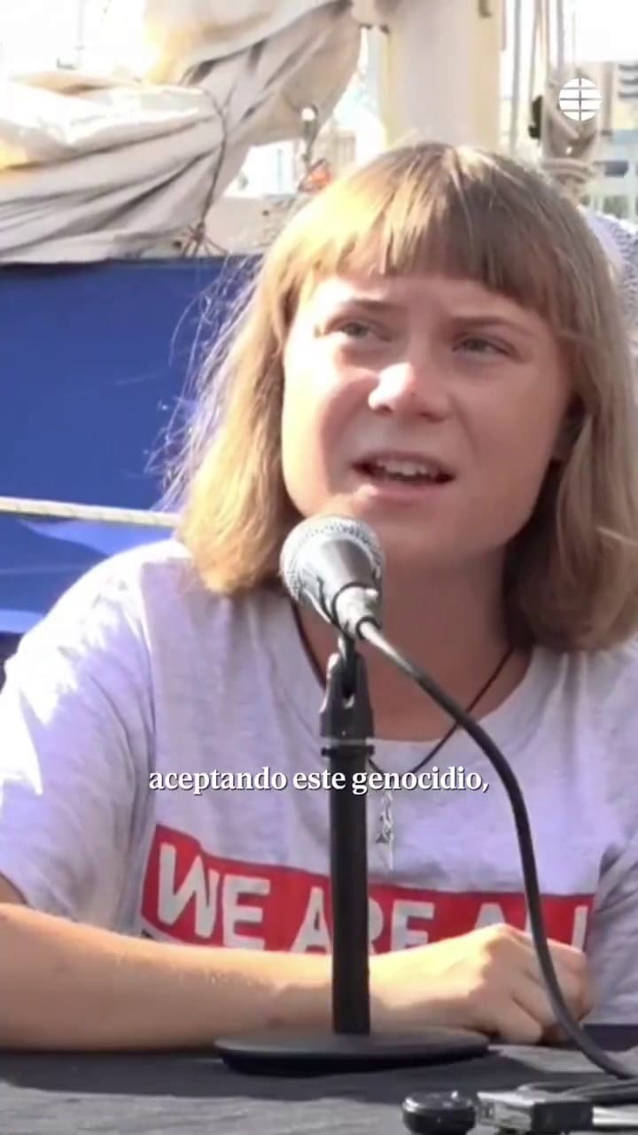 Greta Thumberg antes de partir con la Flotilla de la Libertad