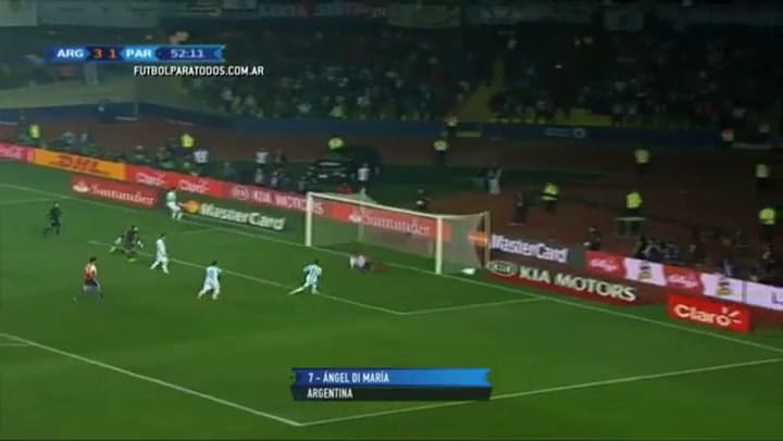 El primer gol de Di María contra Paraguay en la Copa América 2015 - Fuente: Futbol Para Todos