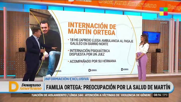 Qué se sabe de la internación de Martín Ortega