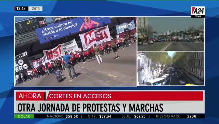 Piquetes en Capital y 20 provincias