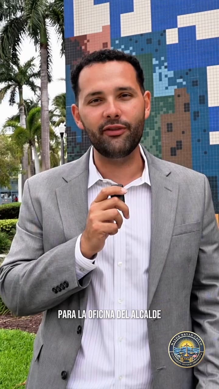 El anuncio del alcalde de Hialeah, Bryan Calvo