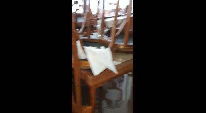 Inundación en Pinamar: el restaurante Tante