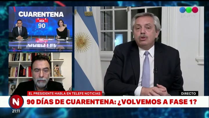 El cruce entre Alberto Fernández y Cristina Pérez