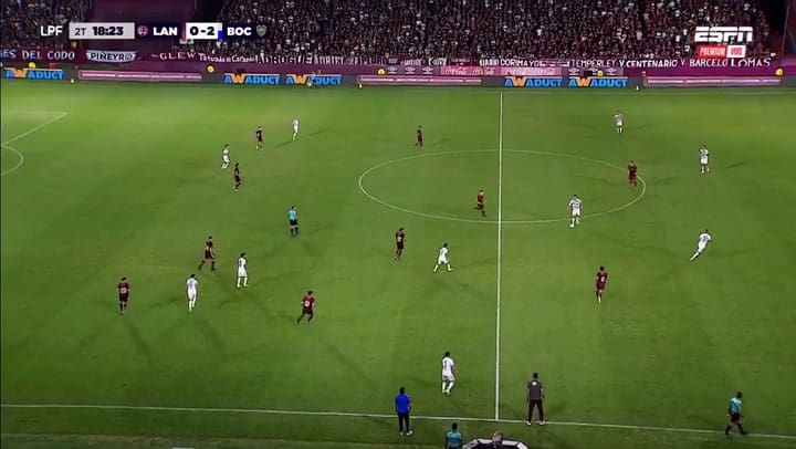 El gol de Miguel Merentiel a Lanús