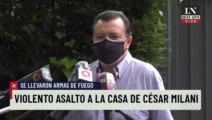 Entrevista a Milani luego del robo