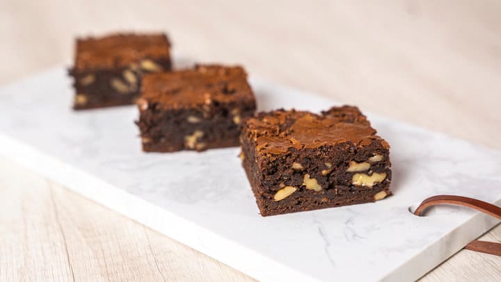 Brownies de chocolate amargo
