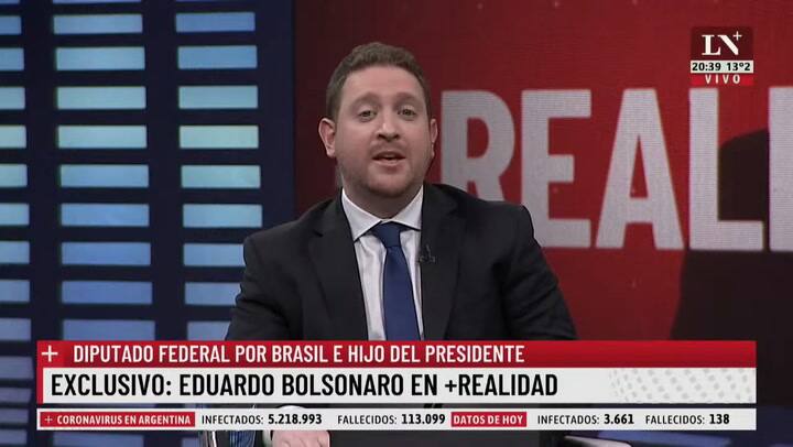 Eduardo Bolsonaro: 'Tenemos miedo de que la Argentina siga el camino de Venezuela'