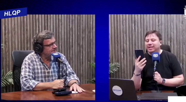 Un conductor y un sindicalista a los golpes en vivo