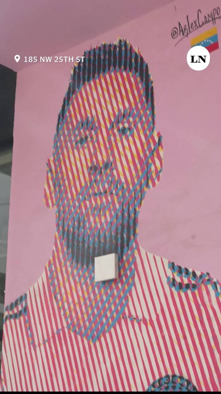 Los murales de Messi en Miami.
