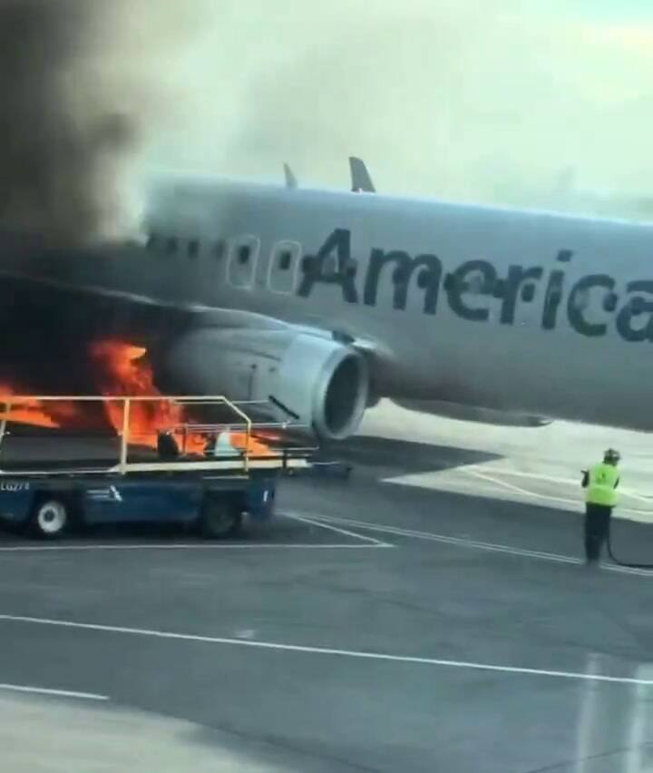 Avión se incendia en el Aeropuerto Internacional de Denver