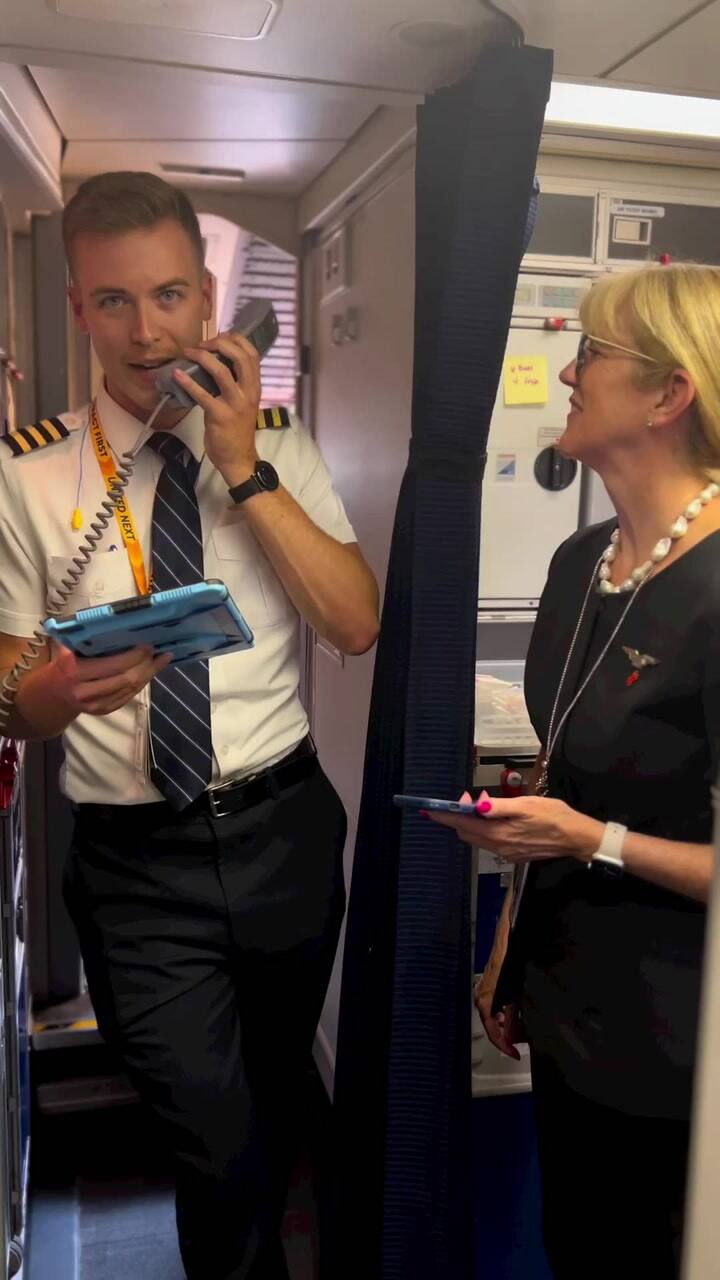 El mensaje de un piloto de United Airliness para alguien muy especial en el vuelo