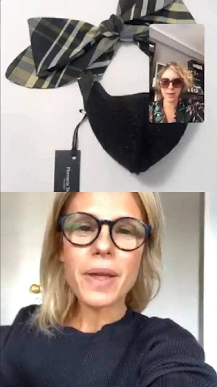 El desopilante tutorial en vivo de Carla Peterson para hacer un tapabocas - Fuente: Instagram