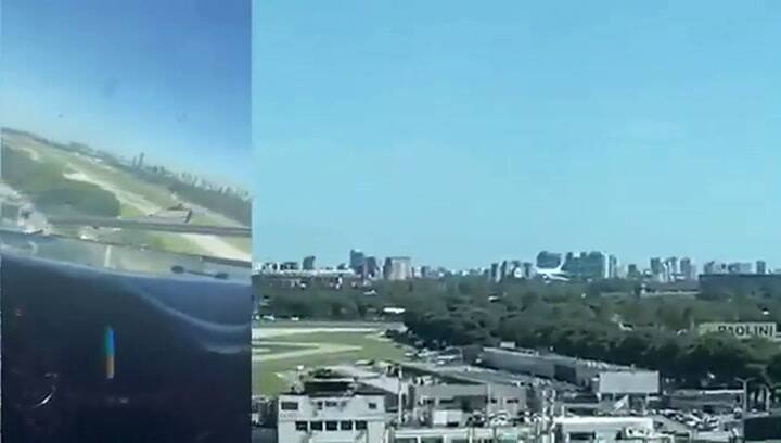 Así fue la maniobra del avión presidencial