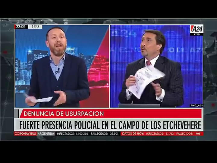 Fuerte cruce entre Eduardo Feinmann y Facundo Pastor por el conflicto en el campo de los Etchevehere