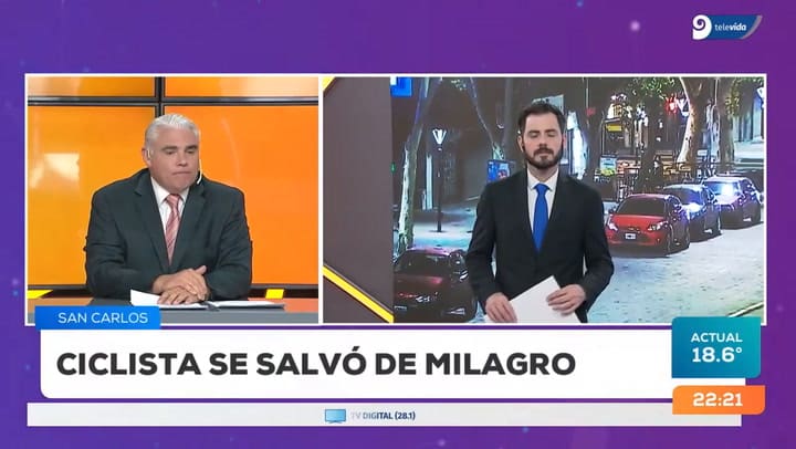 Milagro en Mendoza: un hombre iba en bicicleta, un colectivo lo atropelló y salió caminando