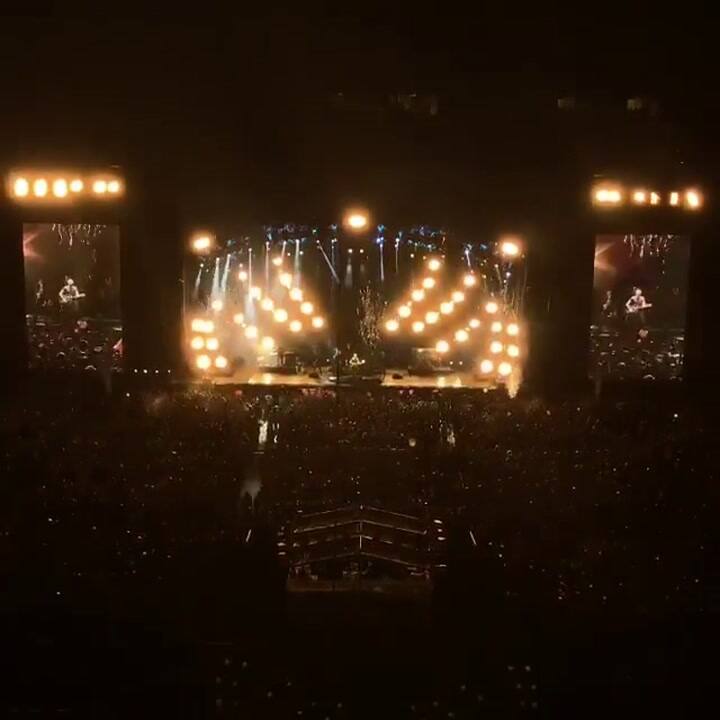 Así comenzaba el show de Abel Pintos en La Plata - Fuente: Instagram Estadiounicolp