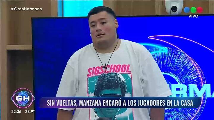 El mensaje de Manzana a sus companeros de Gran Hermano
