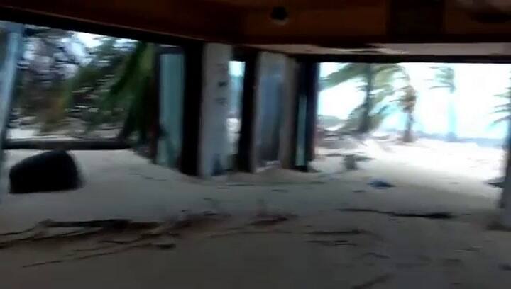 Los destrozos que causó el huracán Irma en la mansión del multimillonario Richard Branson