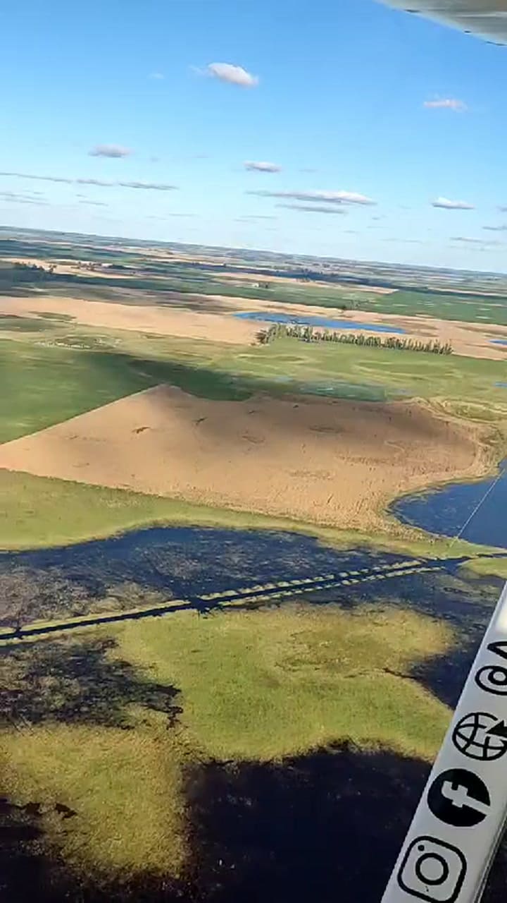 Imágenes aéreas de las inundaciones en Bolívar