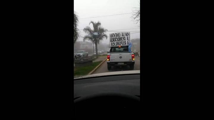 La movilización en La Carlota, Córdoba