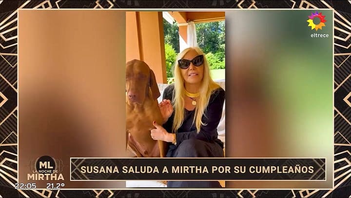 Susana Gimenez sorprendio a Mirtha Legrand con un saludo especial