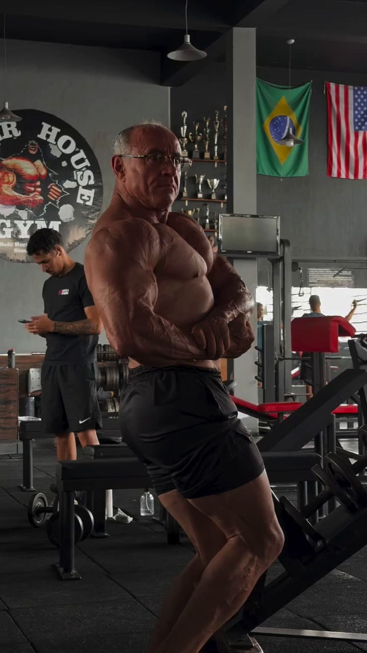 El abuelo fisicoculturista es furor en redes sociales