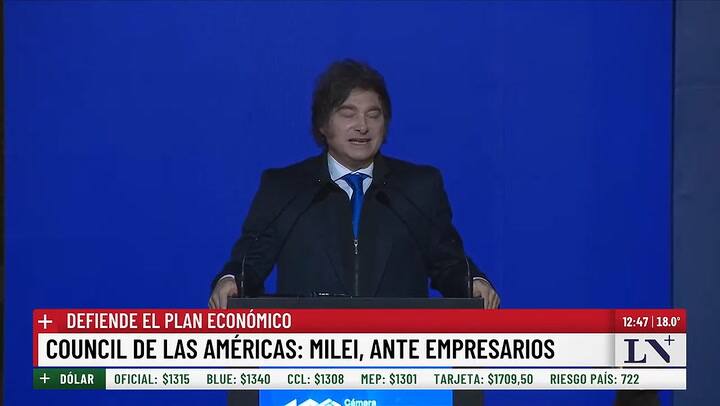 Milei en el Council de las Americas