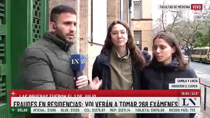 Camila y Lucia, dos alumnas que rindieron el examen de residencias medicas en dialogo con LN+