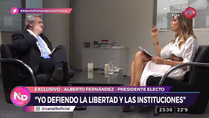 Alberto Fernández: 'No soy autoritario' - Fuente: Canal 9