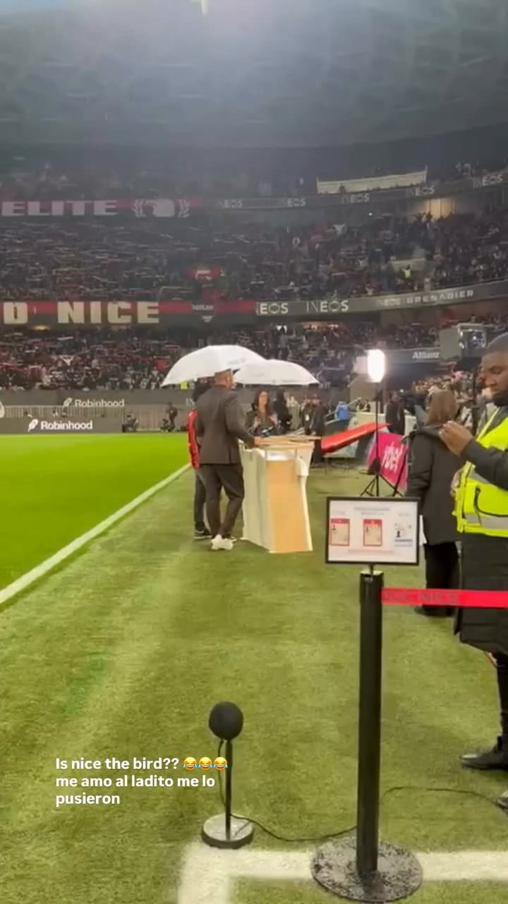 Ivana Figueiras quedó sorprendida por la aparición de un águila en la cancha del Niza