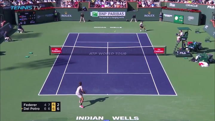 El momento de la victoria de Juan Martín Del Potro