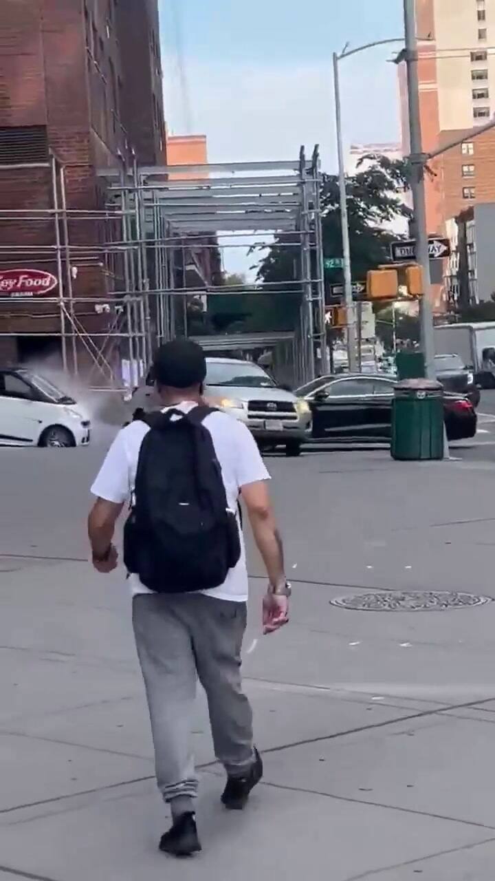 Cinematográfica secuencia en Nueva York