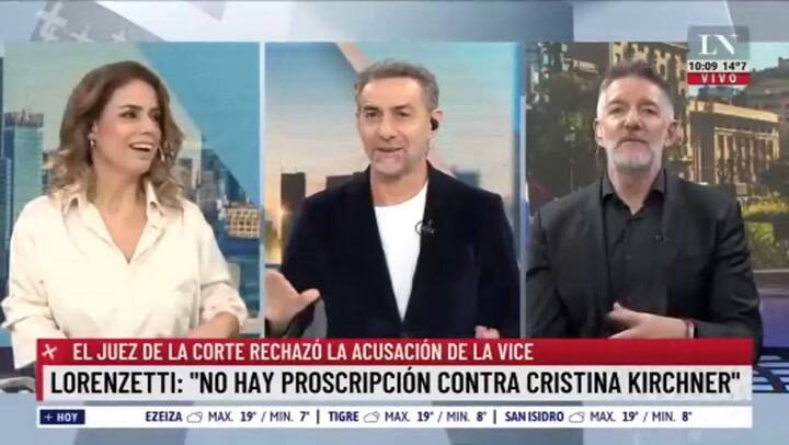 El irónico comentario de Luis Majul tras el rechazo de Lorenzetti a la “proscripción” de Cristina