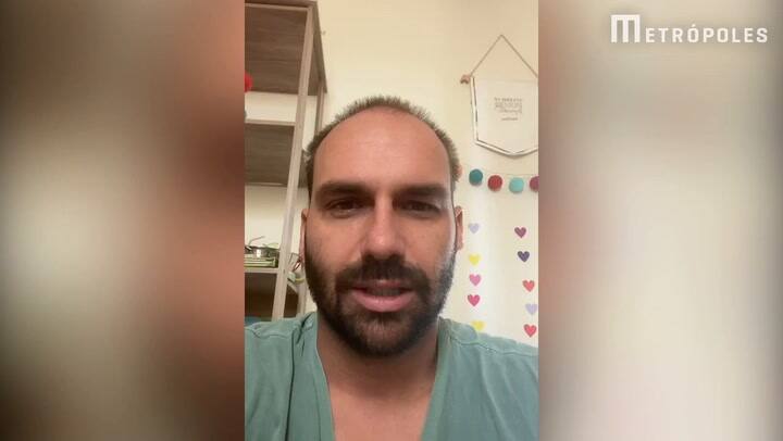 En un video, Eduardo Bolsonaro dice que no sabe si se descarta la cirugía presidencial