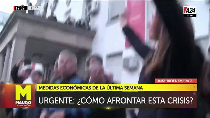 Vidal llegando a la marcha en su apoyo - Fuente: A24