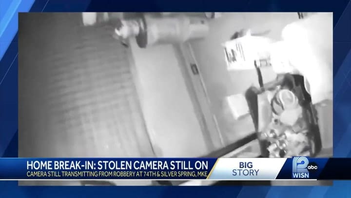 Le robaron y la cámara nunca dejó de transmitir