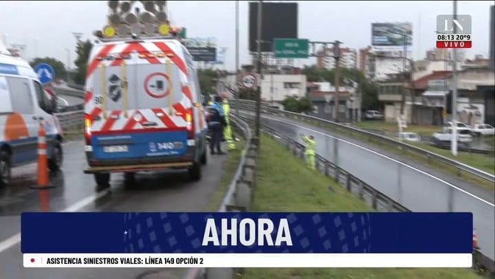 Choque múltiple en Acceso Oeste: un muerto. Altura Ciudadela, mano a CABA