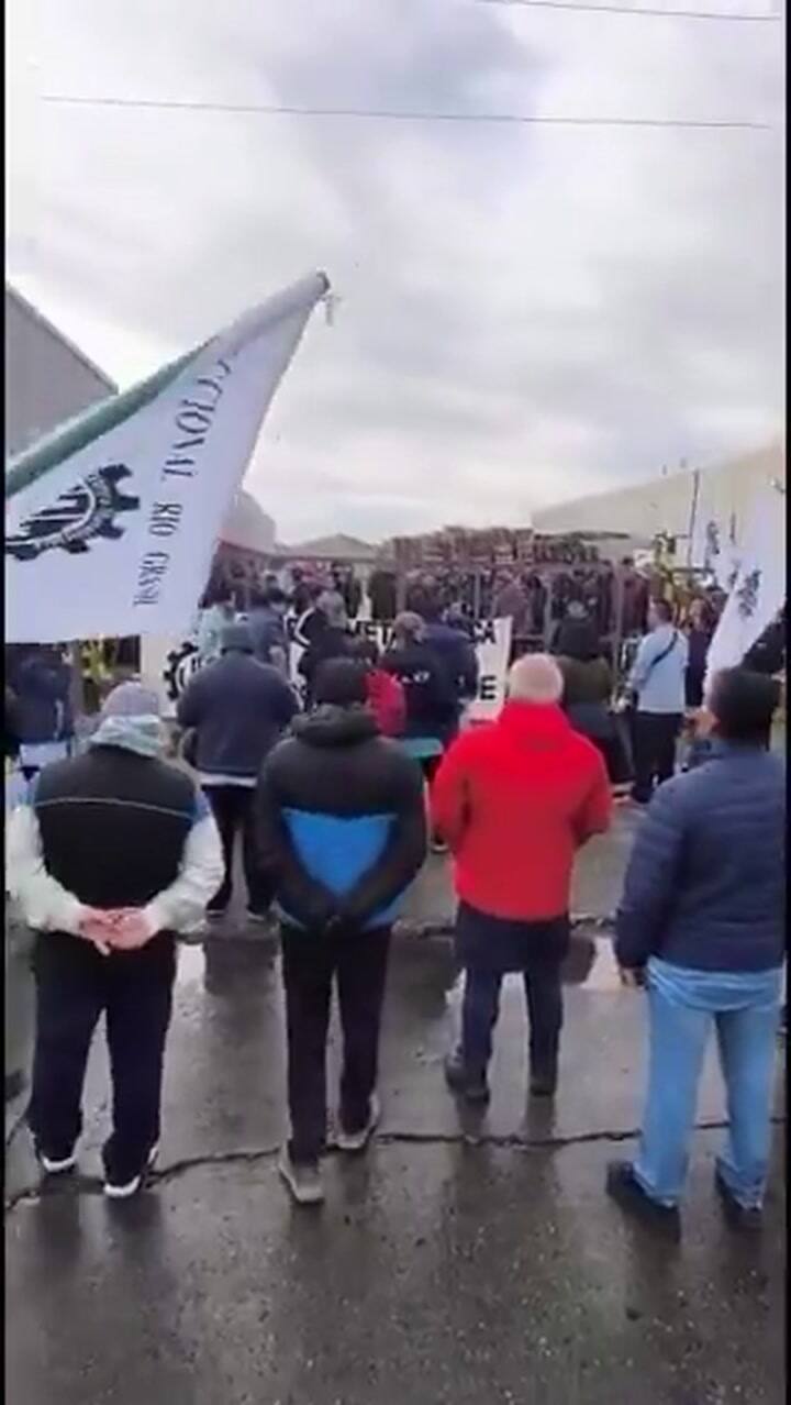 Protesta de la UOM en Tierra del Fuego