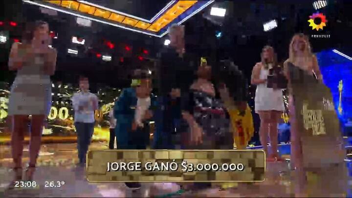 Jorge gano los $3.000.000 en Los 8 escalones