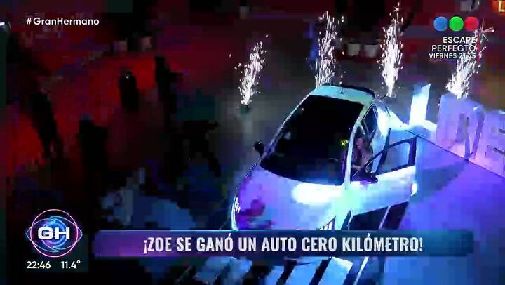 Zoe gano el automovil 0km en Gran Hermano