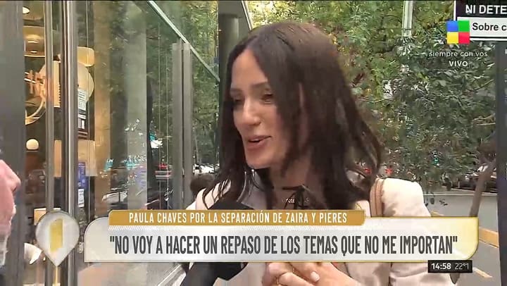 Paula Chaves hablo de la separacion de Zaira Nara y Facundo Pieres