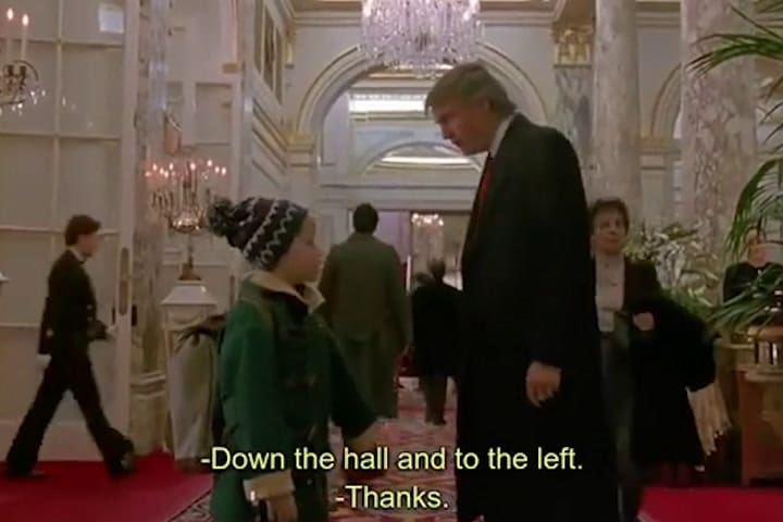El cameo de Donald Trump en Mi Pobre Angelito 2 (GIF)