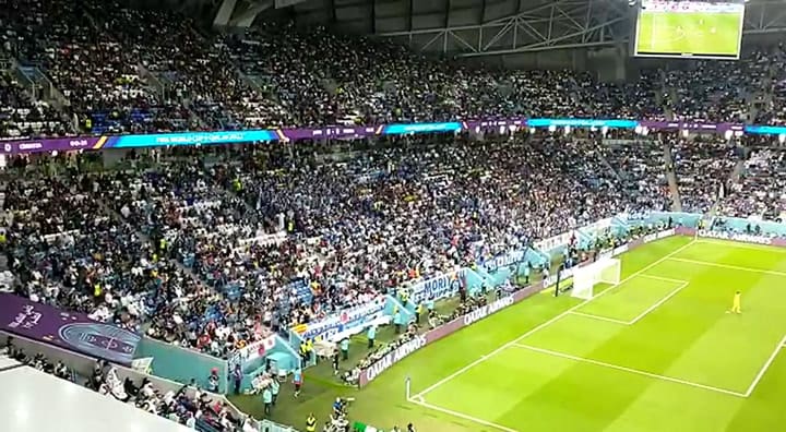 La hinchada japonesa, con cantos argentinos