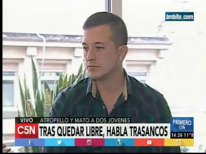 Lucas Trasancos, tras quedar en libertad: 'Fue un accidente, algo involuntario'