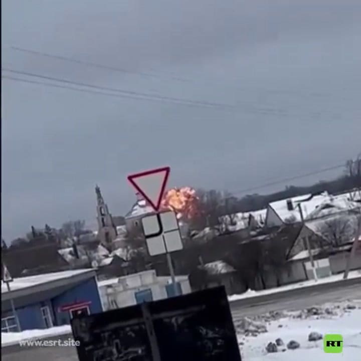 Así caía el avión ruso